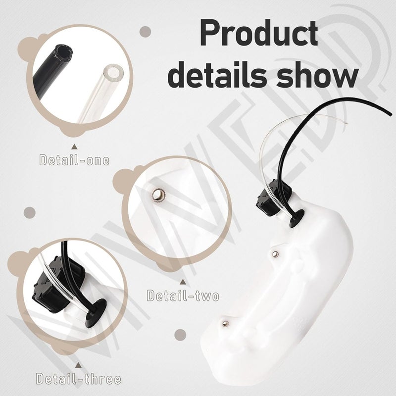 MWEDP Fuel Gas Tank for Earthquake 43cc E43 Earth Auger Powerhead - Fuel tank with gas cap and 2 fuel lines - Image 3